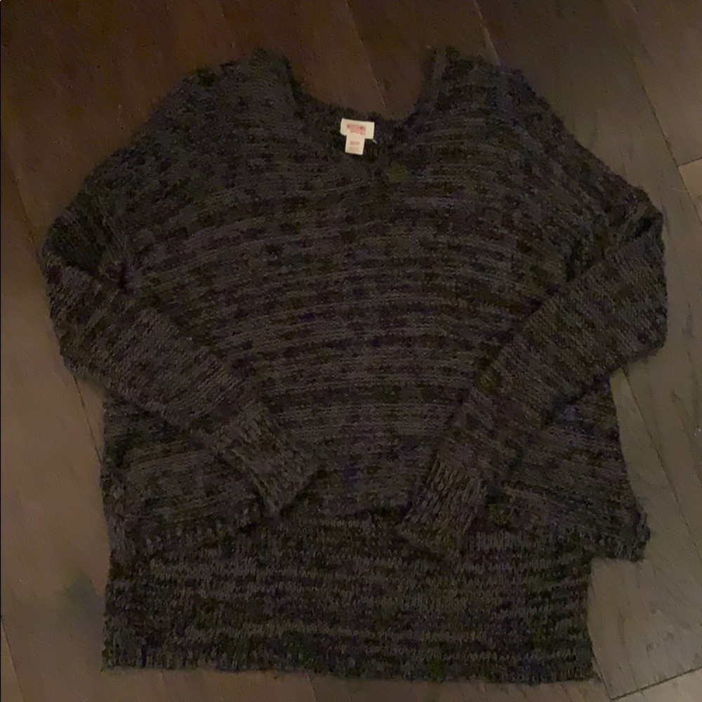 Mossimo Grey and Black V-Neck Sweater